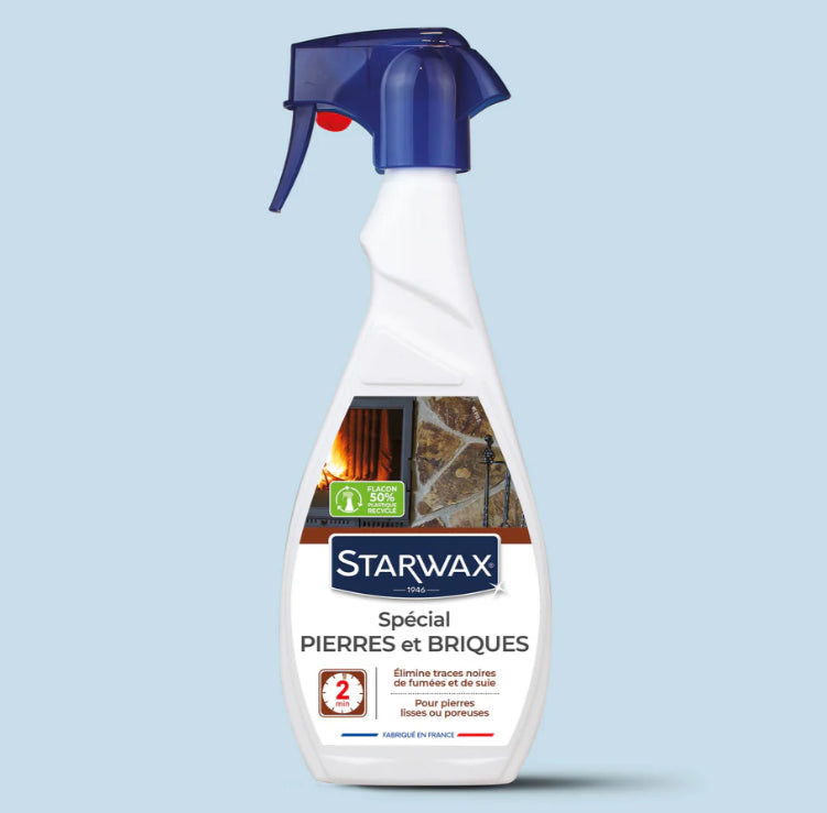 Nettoyant pierres et briques pour cheminée – Élimine efficacement les traces de suie et de fumée